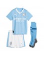 Manchester City Erling Haaland #9 Replika Hemmakläder Barn 2023-24 Kortärmad (+ byxor)